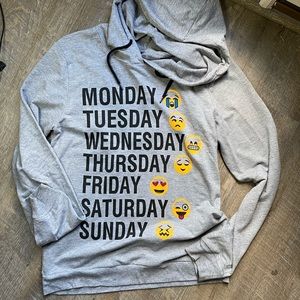 WOMENS grey graphic hoodie